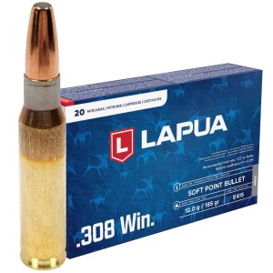 Náboj kulový Lapua .308 Win Mega, SP, 12,00 g, 185 gr